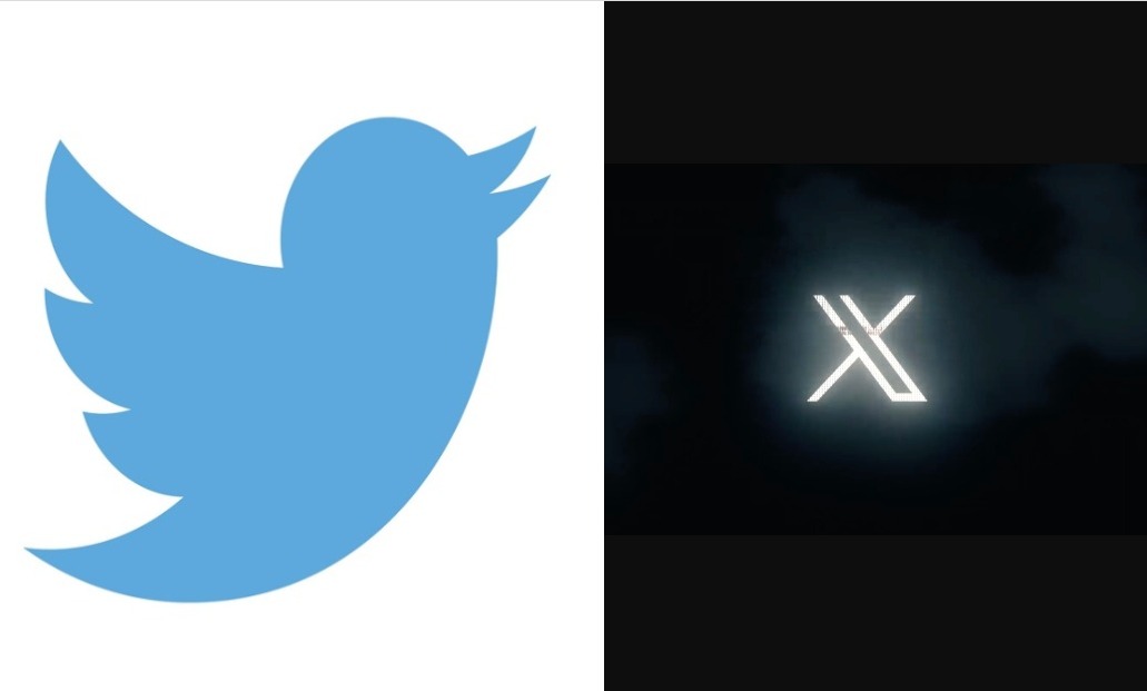 Twitter replace blue bird logo with X